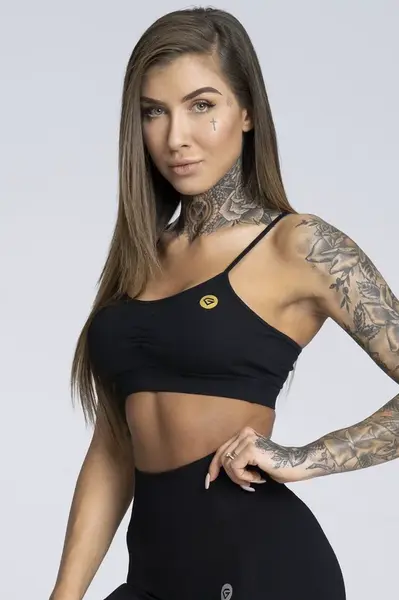 Gym Glamour Podprsenka Simply Black, černá, XS