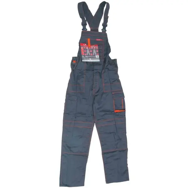 Kalhoty montérkové s laclem, šedé, 2L 182/90-94, LAHTI PRO