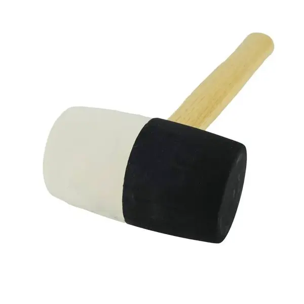 Palice gumová, 65 mm, černo - bílá, dřevěná násada, ENPRO