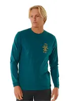Rip curl pánské tričko Search Icon L/S Blue Green | Zelená | Velikost M | 100% bavlna