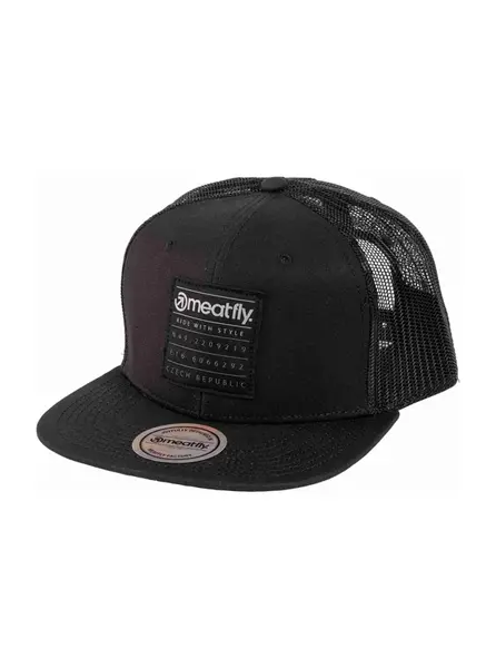 Meatfly kšiltovka Thunderbolt Trucker Black Square | Černá | Velikost One Size