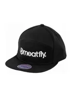 Meatfly kšiltovka Creeper 6 Panel Snapback Black / White Logo | Černá | Velikost One Size