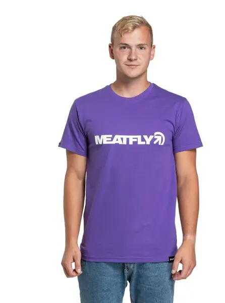 Meatfly pánské tričko Logex Violet | Fialová | Velikost L | 100% bavlna