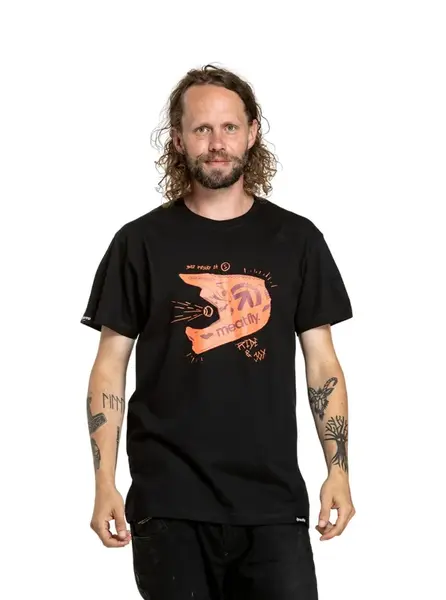 Meatfly pánské tričko Fullface Black | Černá | Velikost S | 100% bavlna