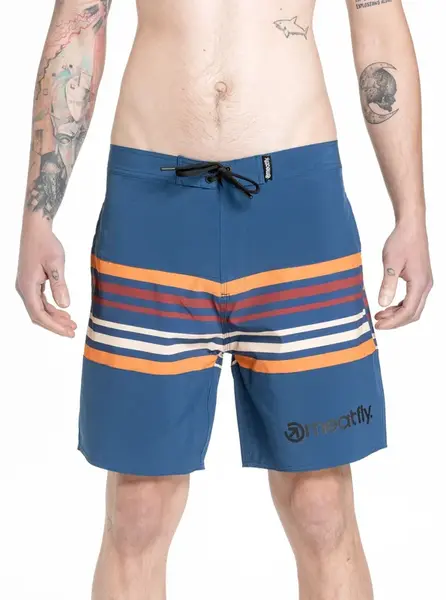 Meatfly pánské plavky Ernie Boardshorts 19" Stripes Navy | Modrá | Velikost XL