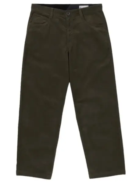 Volcom pánské kalhoty Frickin Loose Tapered Cord Wren | Šedá | Velikost 32 | 100% bavlna