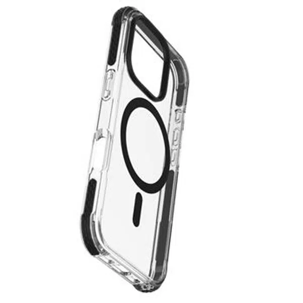 Ochranný kryt Cellularline Tetra Force Strong Guard Mag s podporou Magsafe pro Apple iPhone 16 Pro Max, transparentní