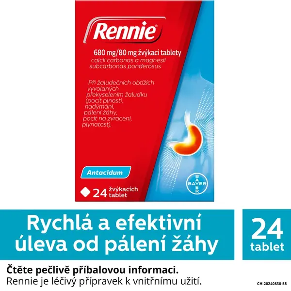Rennie 24 žvýkacích tablet