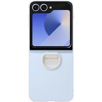 Silikonový kryt s kroužkem Samsung EF-QF741CTEGWW pro Samsung Galaxy Z Flip6/7 FE, transparentní