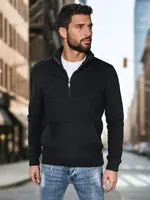 Bluza męska ze stójką czarna Dstreet