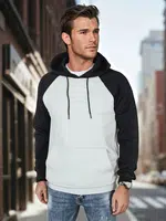 Bluza męska basic z kapturem jasnoszara Dstreet