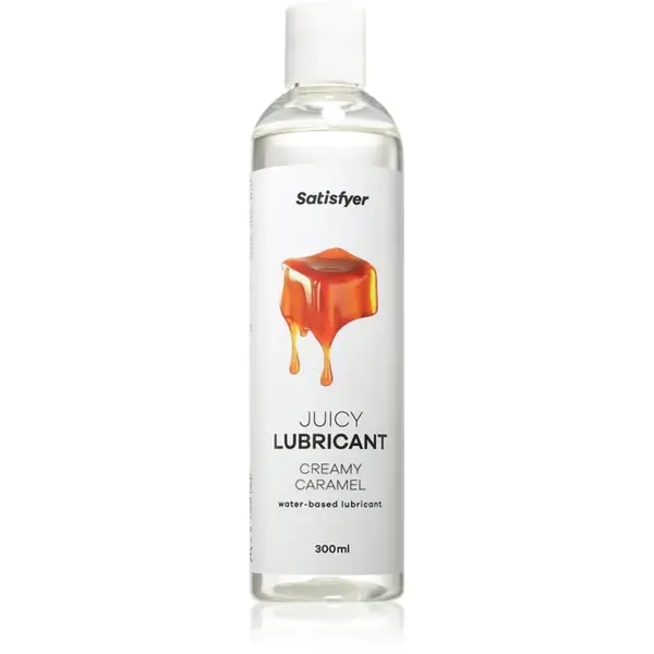 Satisfyer Juicy Lubricant lubrikační gel s příchutí Creamy Caramel 300 ml