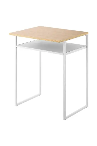 Stůl s deskou a výsuvnou policí Yamazaki Tower 53 x 45,2 x 66,8 cm bílá barva