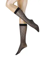 FALKE Jemné pančuchy 'Dot'  námornícka modrá