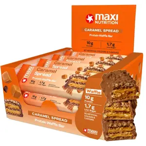 MaxiNutrition Waffle Protein Bar proteinová tyčinka příchuť Caramel 12x40 g