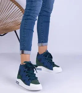 Gemre Gralina women's navy sneakers with thick laces