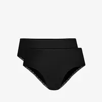 Klasické dámské kalhotky ATLANTIC 2Pack - černé