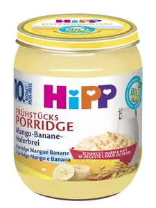 HIPP BIO Snídaňová ovesná kaše s mangem a banánem 160 g