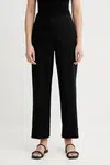 Kalhoty Marc O'Polo dámské, černá barva, široké, high waist, 506034110243