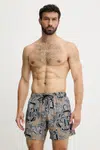 Plavkové šortky Philipp Plein béžová barva, PM25MBM02