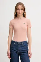 Bavlněné tričko Lacoste dámské, oranžová barva, TF5538