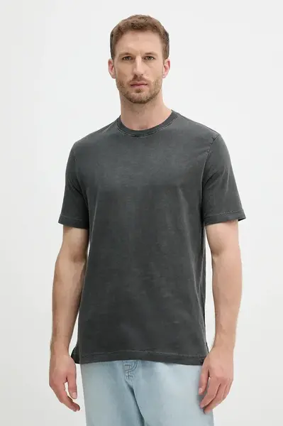 Bavlněné tričko United Colors of Benetton pánské, šedá barva, 36JGU105U