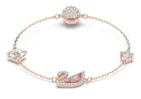 Swarovski Půvabný bronzový náramek Dazzling Swan 5485876 17 cm