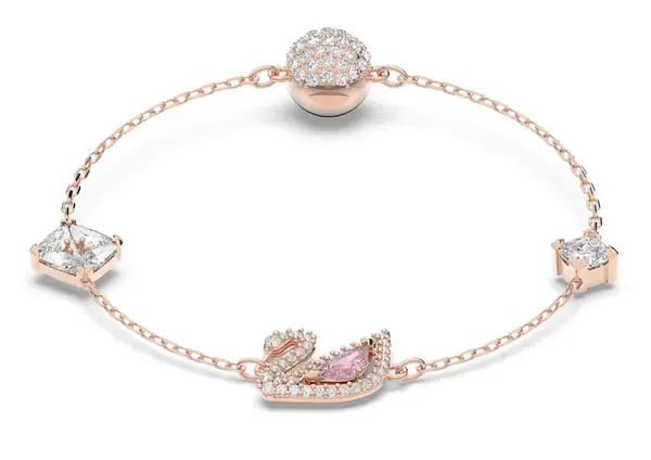 Swarovski Půvabný bronzový náramek Dazzling Swan 5485876 17 cm