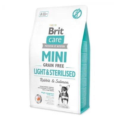 BRIT Care Mini Grain Free Light & Sterilised granule pro kastrované mini psy 1 ks, Hmotnost balení: 2 kg