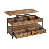 MID.YOU KONFERENČNÍ STOLEK, hnědá, černá, kov, kompozitní dřevo, 100/48-62/50 cm