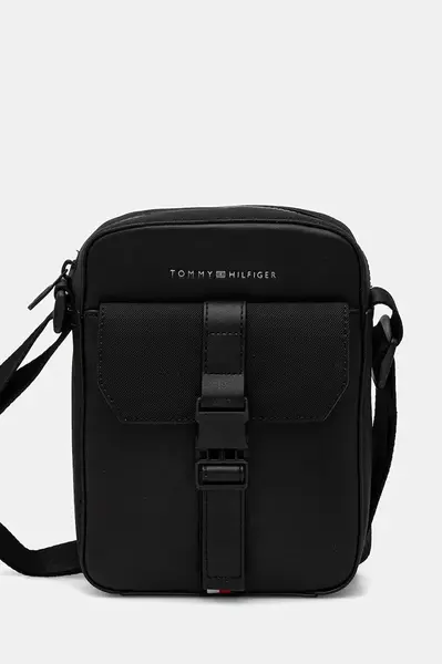 Taštička Tommy Hilfiger černá barva, AM0AM13479