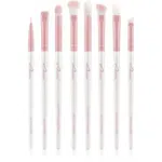 Luvia Cosmetics Prime Vegan All Eye Want sada štětců na oči Candy (Pearl White / Rose) 8 ks