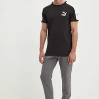Tričko Puma T7 černá barva, s aplikací, 538204