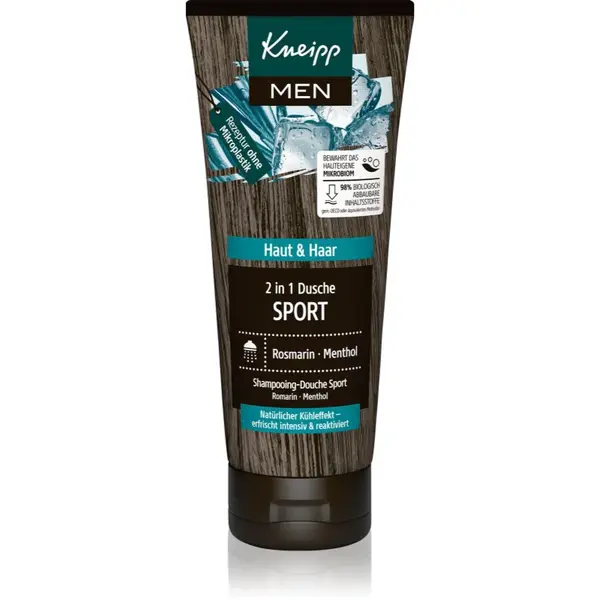 Kneipp Men Sport šampon a sprchový gel 2 v 1 pro muže 200 ml