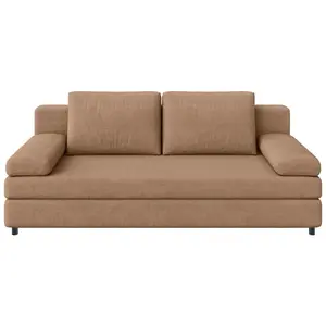 Ti'me ROZKLÁDACÍ POHOVKA, textil, karamel