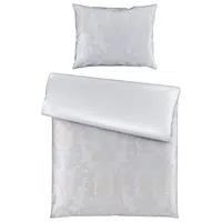 Curt Bauer OBOUSTRANNÉ POVLEČENÍ, damašek, modrá, barvy stříbra, 140/200 cm