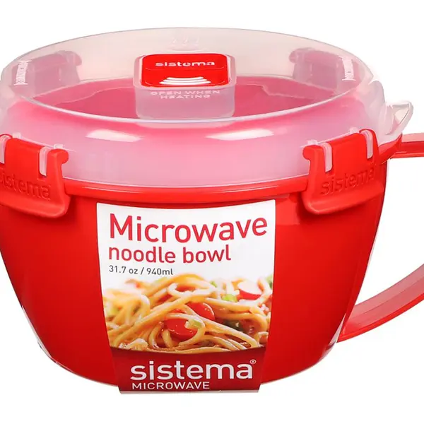Sistema Microwave dóza na nudle a hranolky 940 ml červená