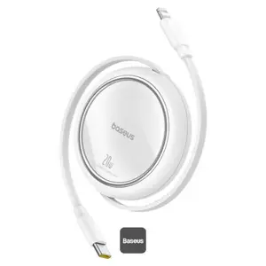 Kabel BASEUS Free2Pull USB-C/Lightning 1m White 20W