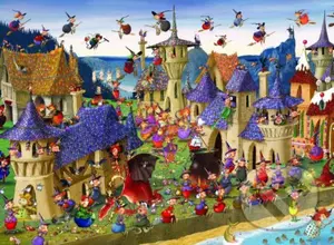 François Ruyer: Witches - puzzle z kategorie Umělecké