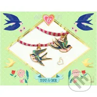 Vtáčiky na stužkách - 2 stužkové náramky s príveskami