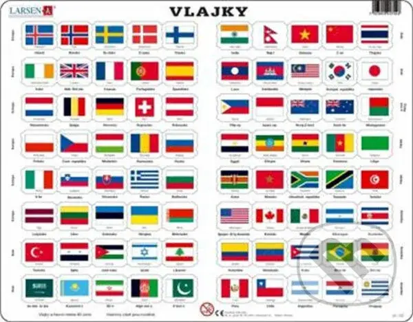 Vlajky světa - puzzle z kategorie Náučné puzzle