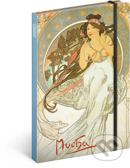Notes Alfons Mucha – Hudba (linkovaný s gumičkou na uzavření)