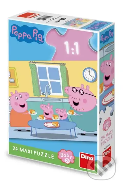 Peppa Pig oběd (Puzzle 24 maxi) - puzzle z kategorie Maxi dílky