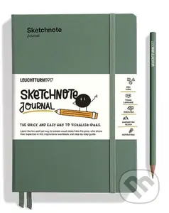 Sketchnote Journal Medium (A5), Olive (The quick and easy way to visualise ideas)