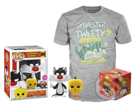 Funko POP & Tee: Looney Tunes Sylvester and Tweety, velikost L (exkluzivní sada s tričkem)