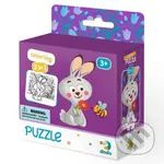 Puzzle s omalovánkou - Zajíček - puzzle z kategorie Maxi dílky