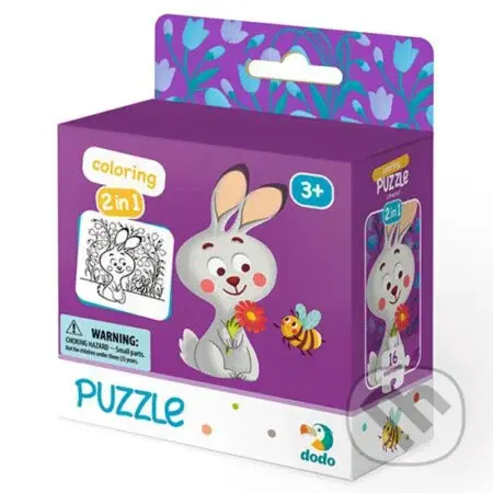 Puzzle s omalovánkou - Zajíček - puzzle z kategorie Maxi dílky