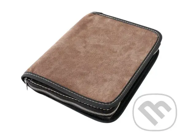 Obal se zipem XL Hnědý semiš,Obal se zipem XL Hnědý semiš