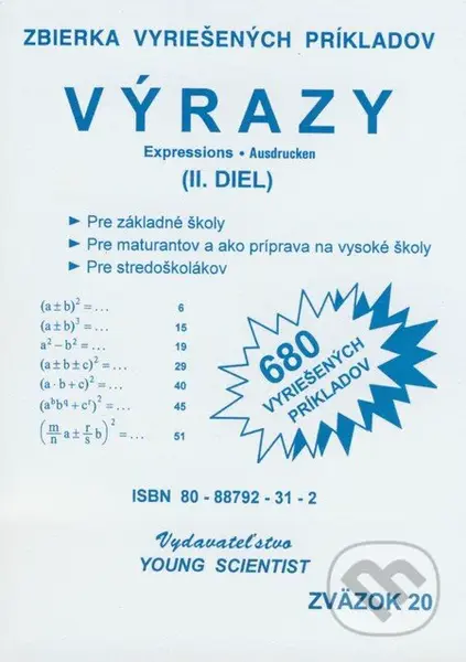 Výrazy II. (680 vyriešených príkladov) - Kolektív autorov - kniha z kategorie 2. stupeň