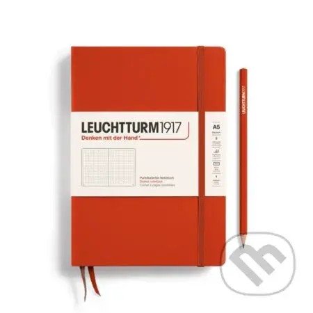 Leuchtturm1917 Zápisník Fox Red Medium A5 tečkovaný